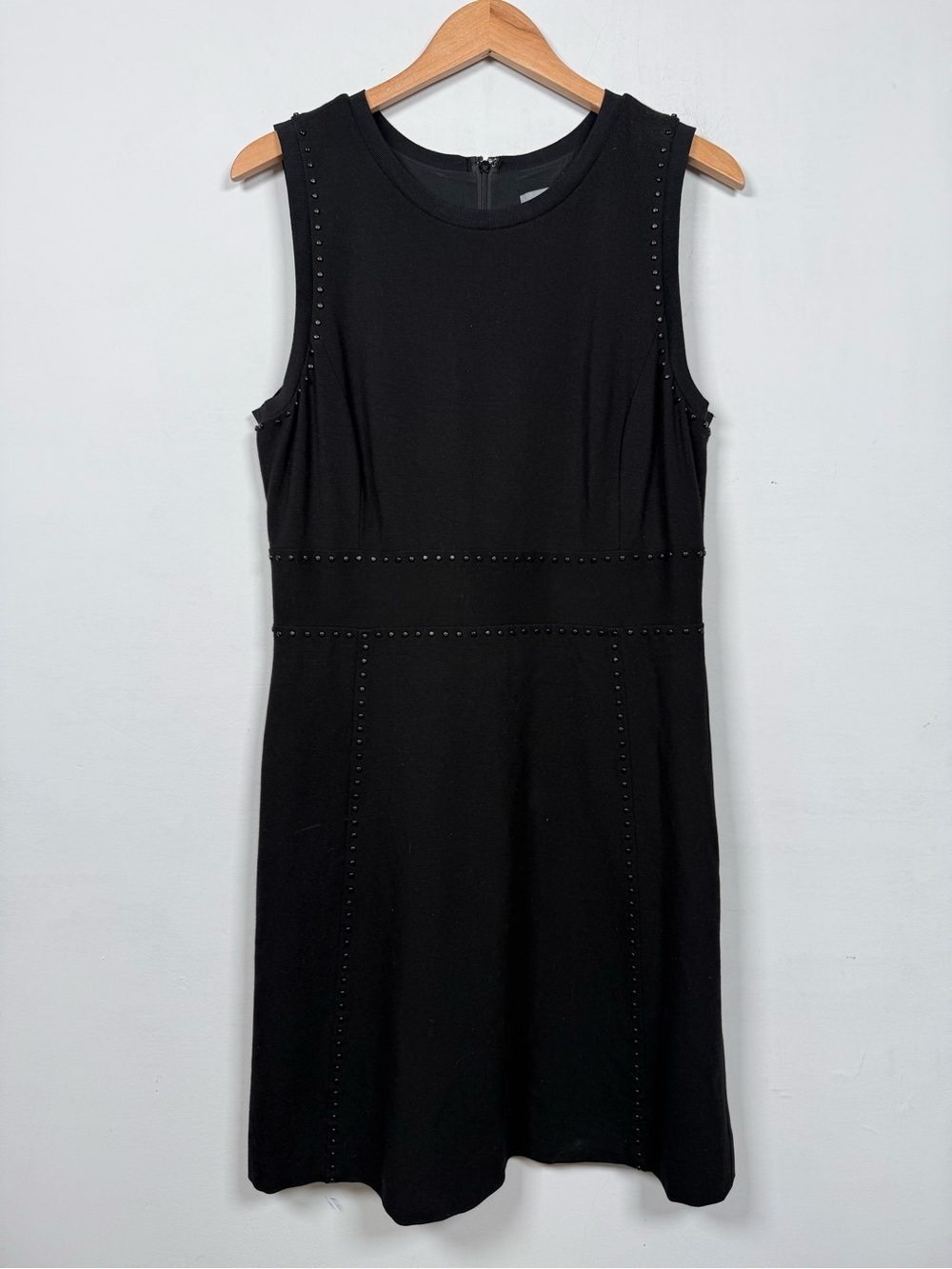 Classiques Entier Black Sleeveless Mini Dress with Stud Detail, Size 14